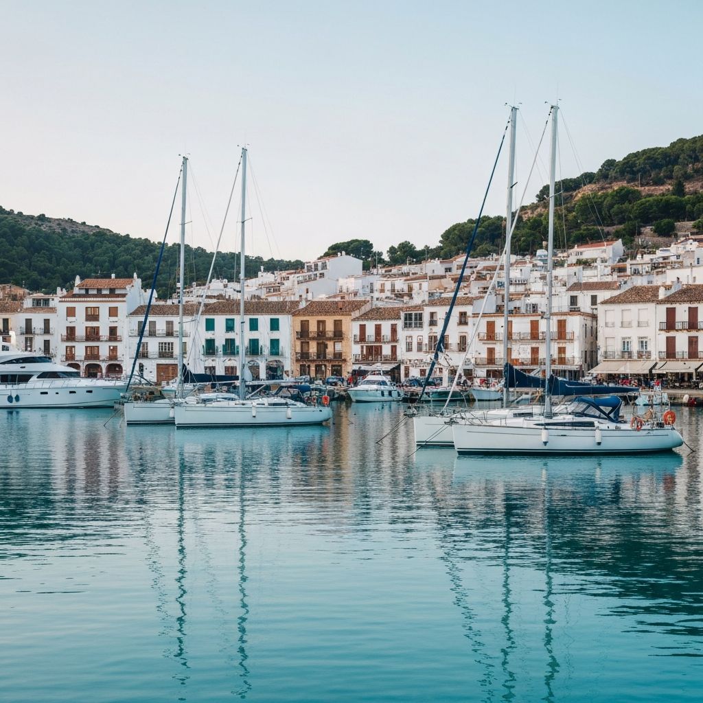 Barcos amarrats a la badia de Cadaqués
